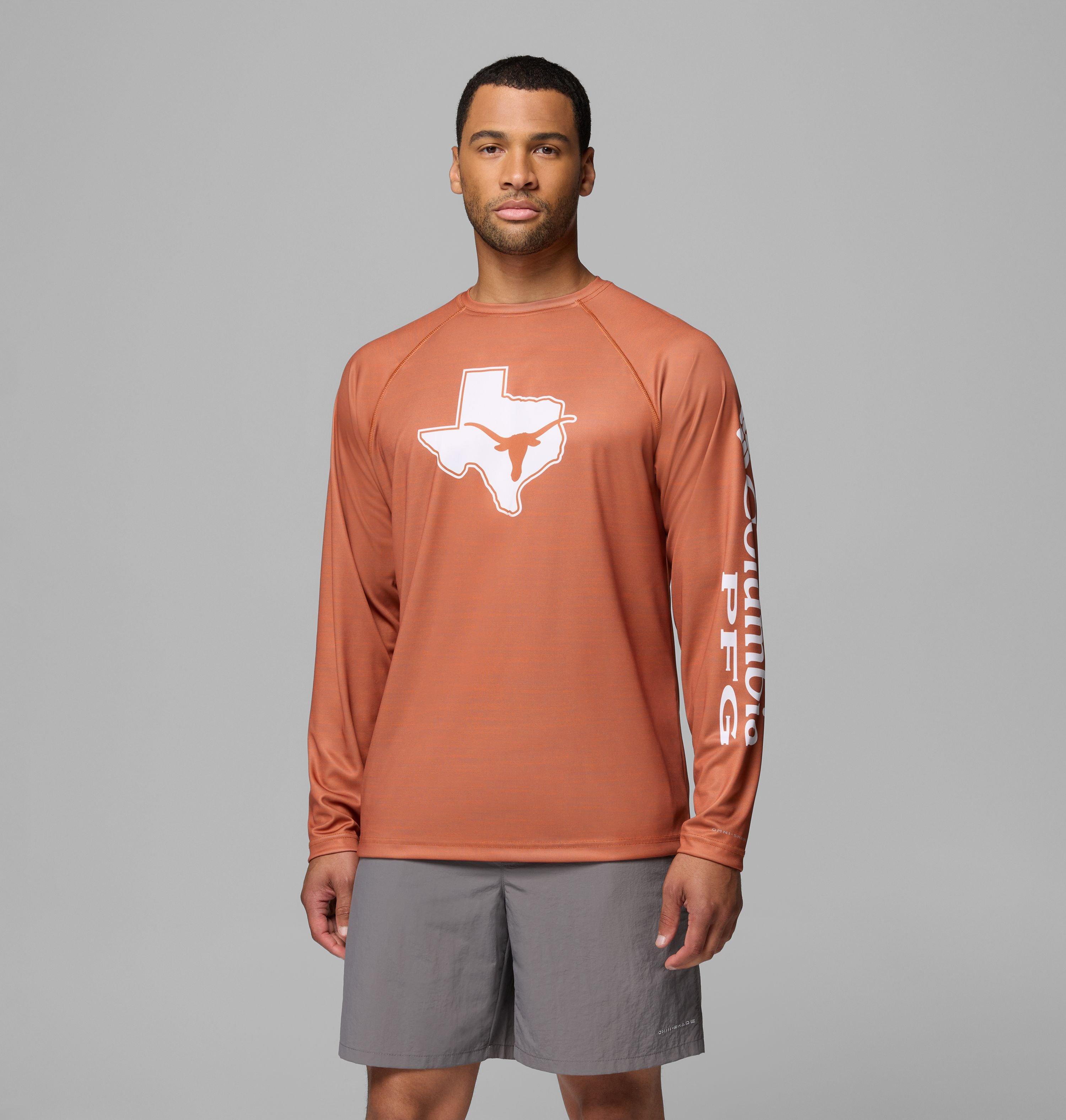 Men's Collegiate PFG Terminal Tackle Heather Long Sleeve Shirt - Texas