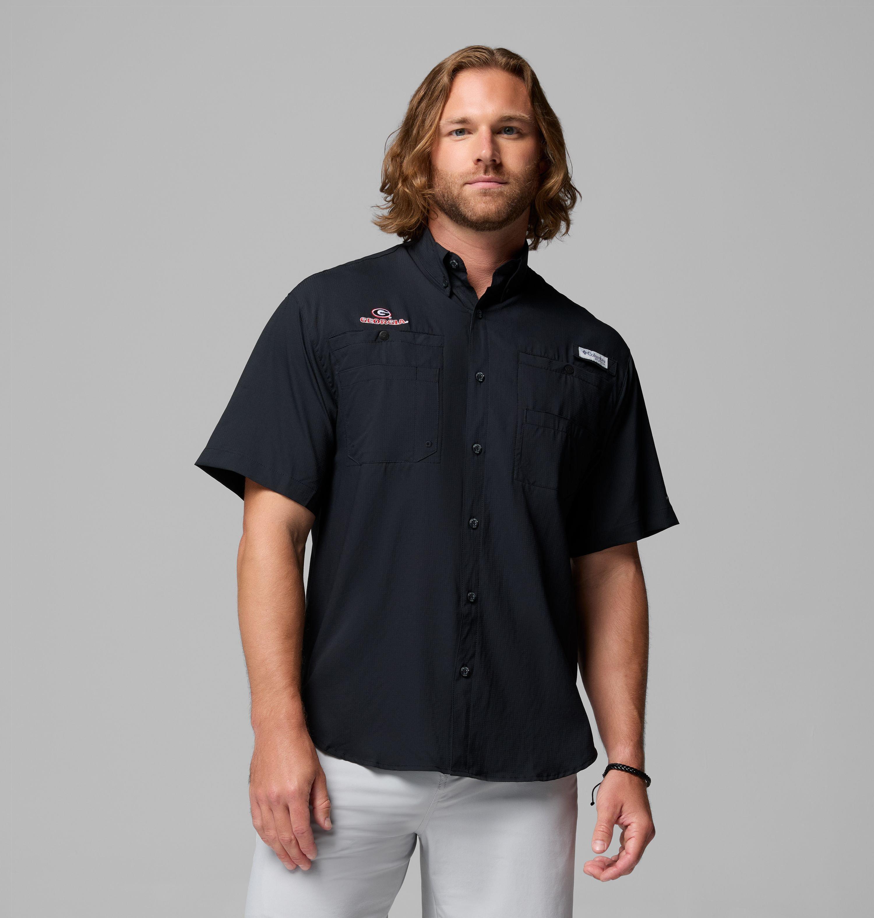 Men's Collegiate PFG Tamiami Short Sleeve Shirt - Georgia