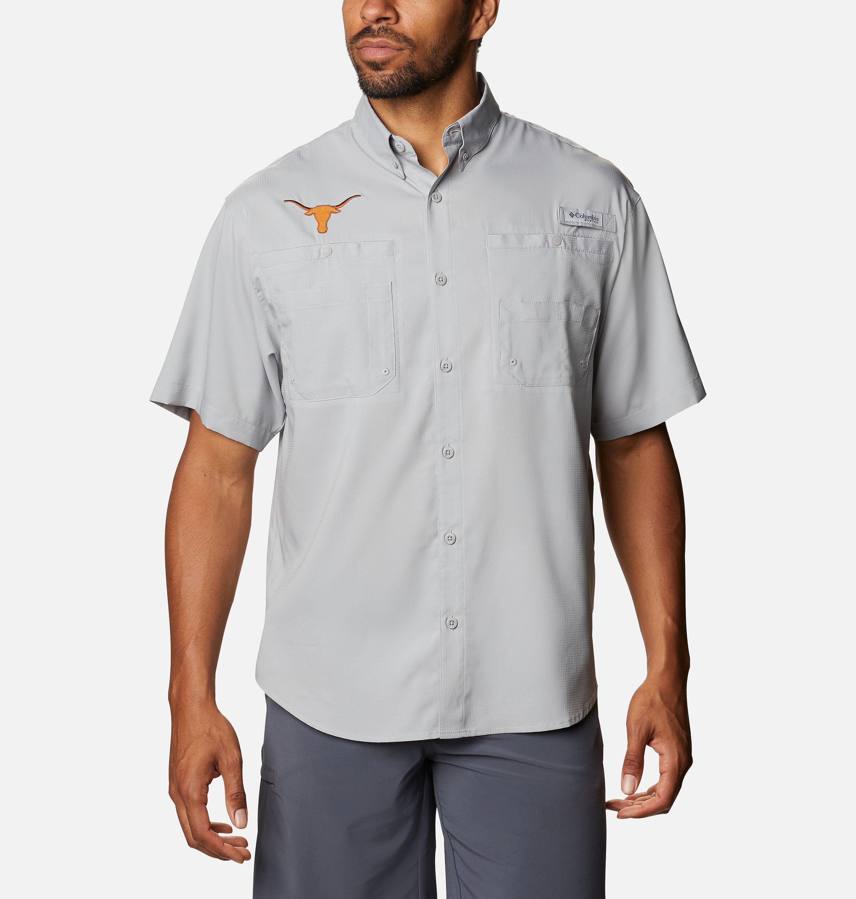 Men's Collegiate PFG Tamiami Short Sleeve Shirt - Tall - Texas