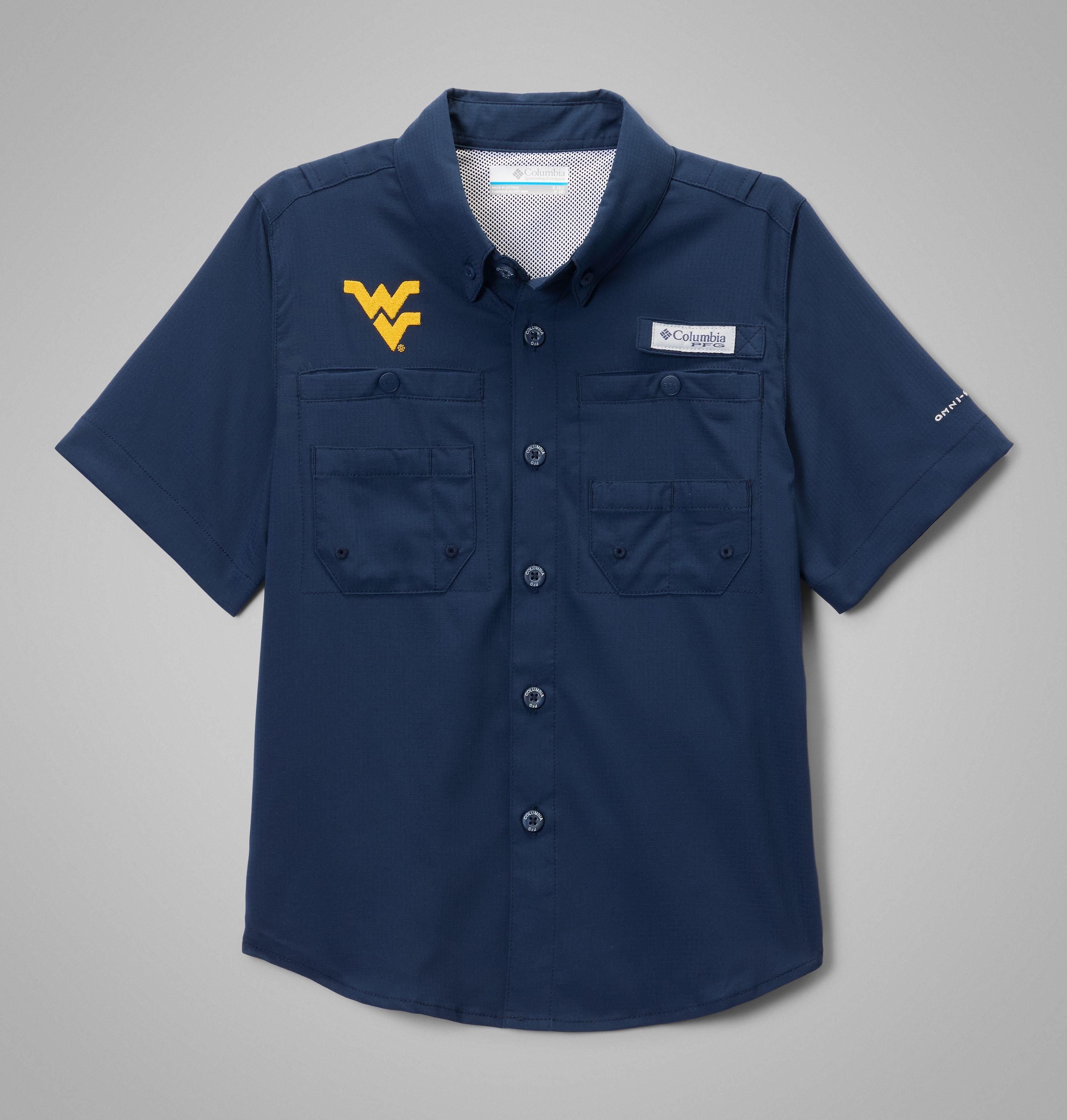 Kids' Collegiate PFG Tamiami Short Sleeve Shirt - West Virginia