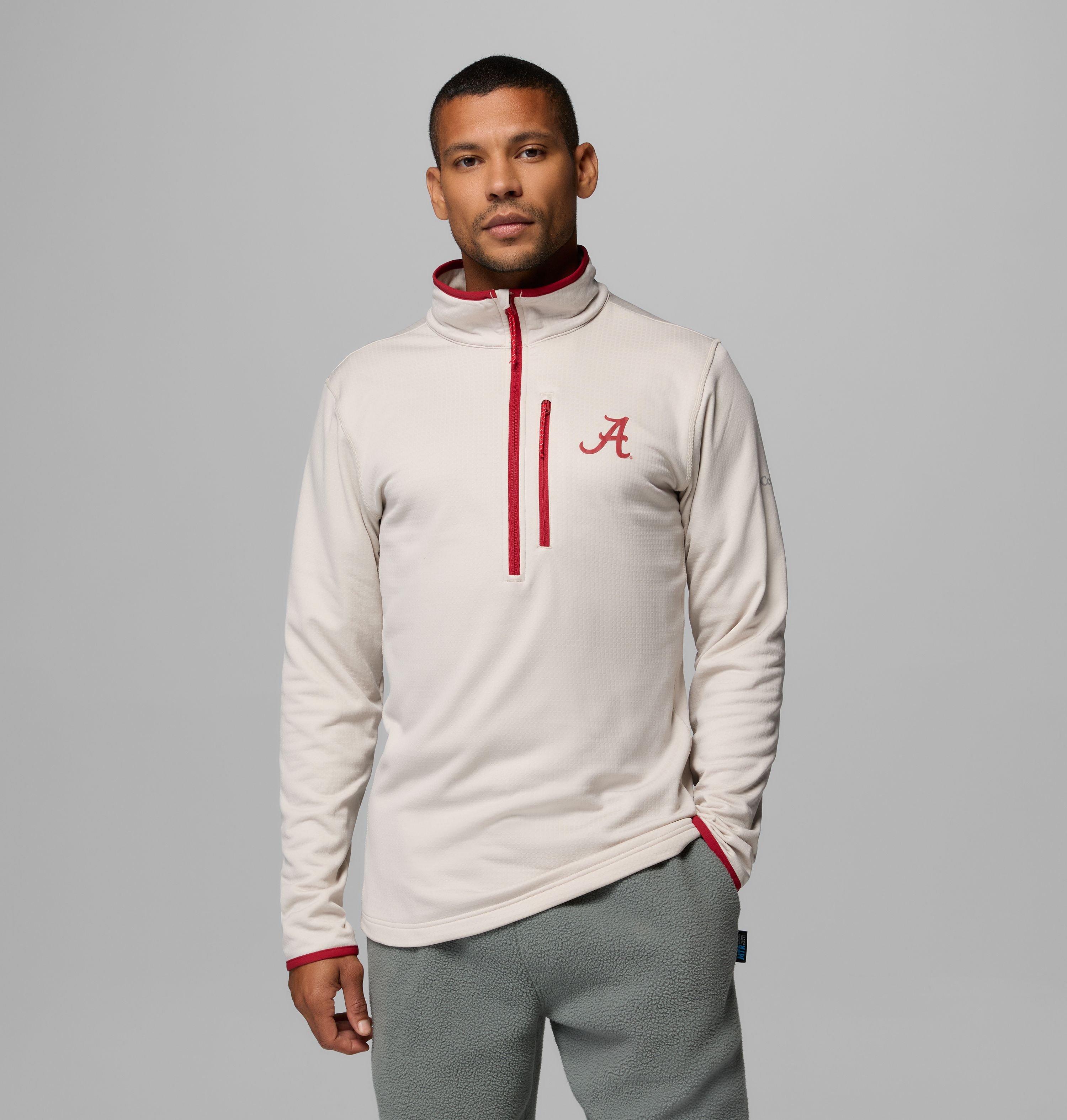 Men's Collegiate Essential Hike Grid Fleece Half Zip - Alabama