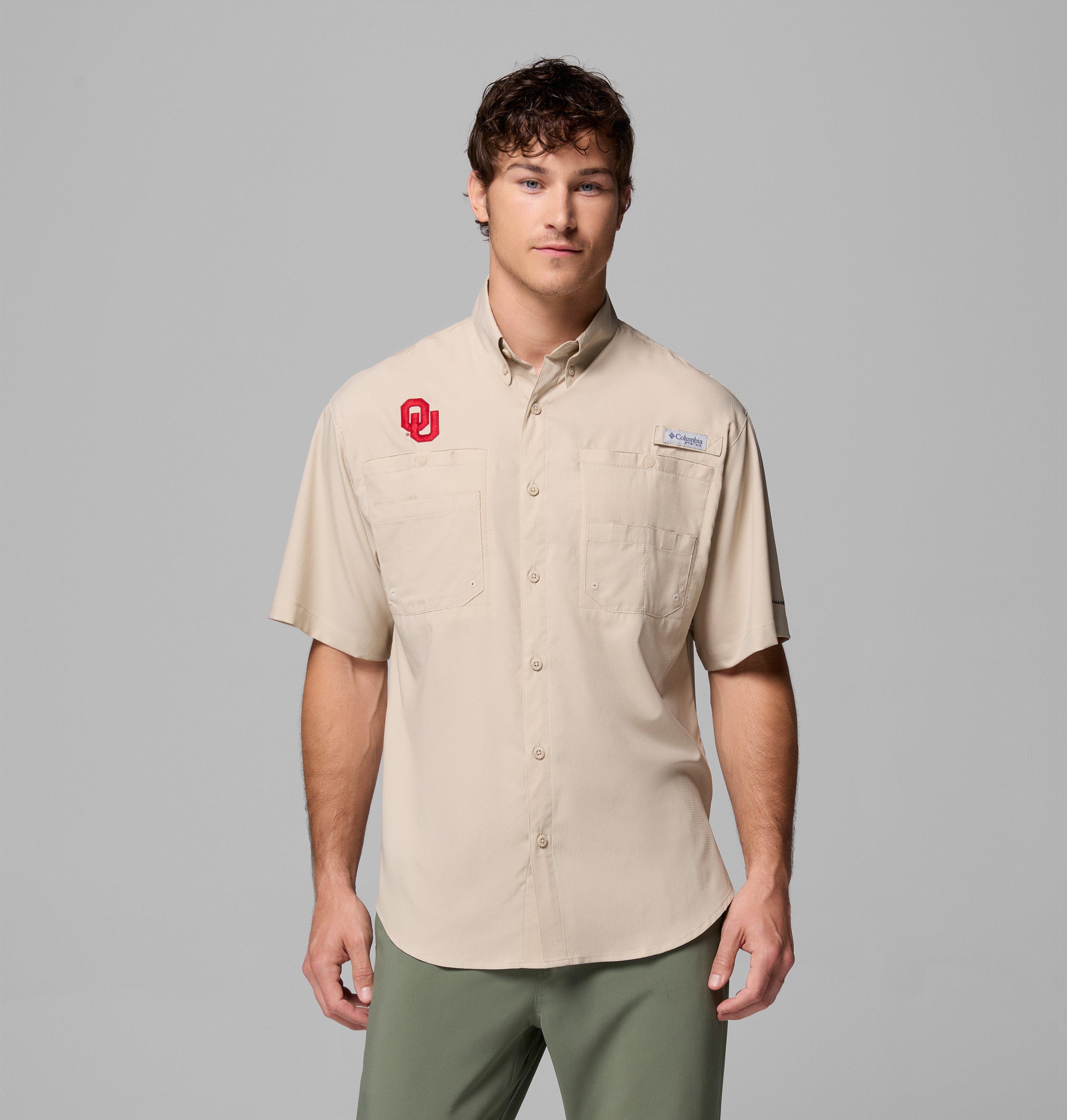 Men's Collegiate PFG Tamiami Short Sleeve Shirt - Tall - Oklahoma