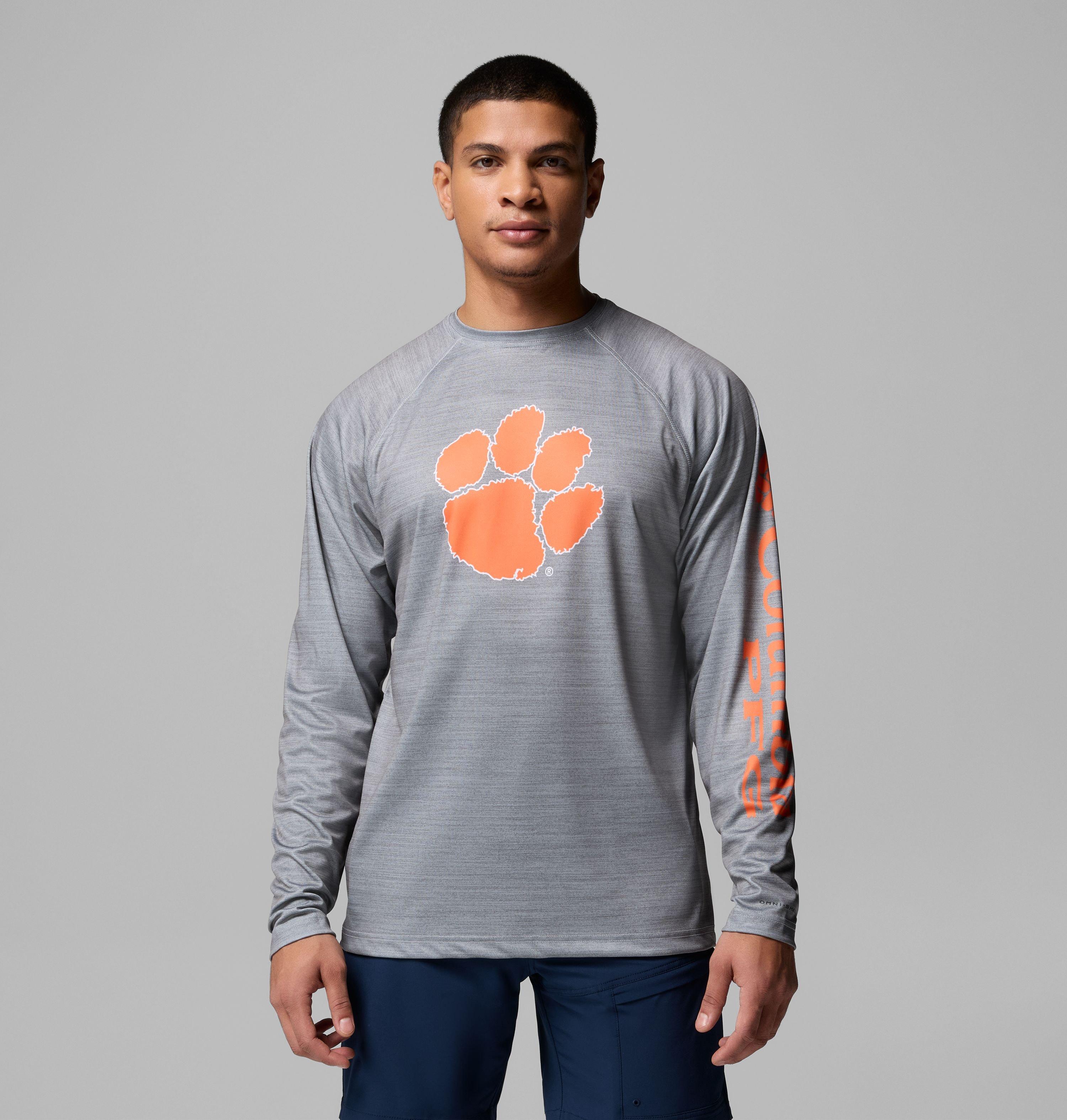 Men's Collegiate PFG Terminal Tackle Heather Long Sleeve Shirt - Clemson