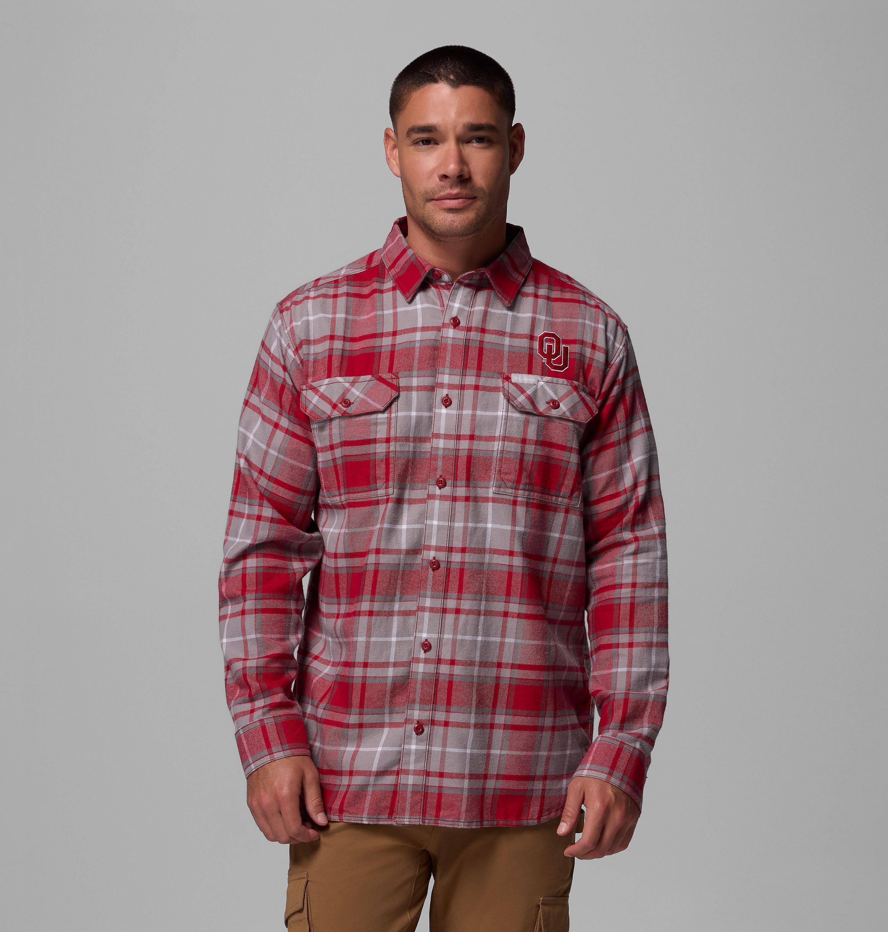 Men's Collegiate Flare Gun Flannel Long Sleeve Shirt - Oklahoma