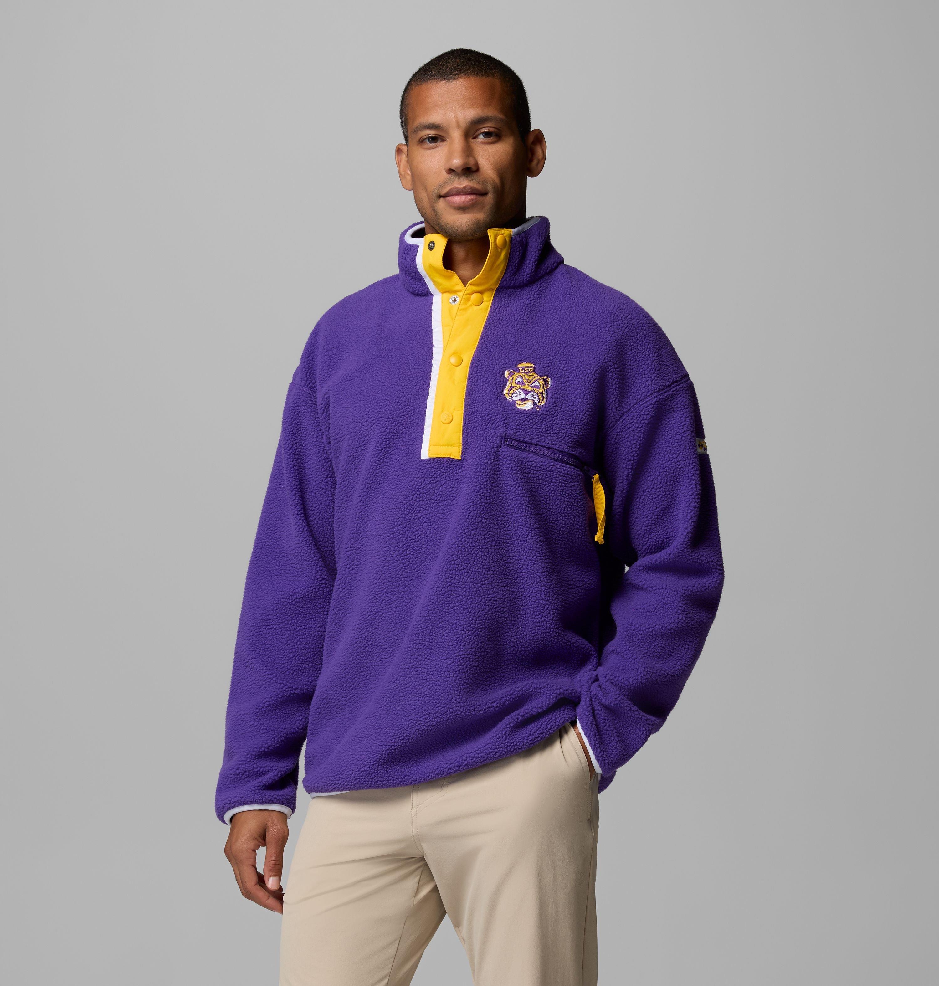 Men's Collegiate Helvetia Half Snap Fleece - LSU