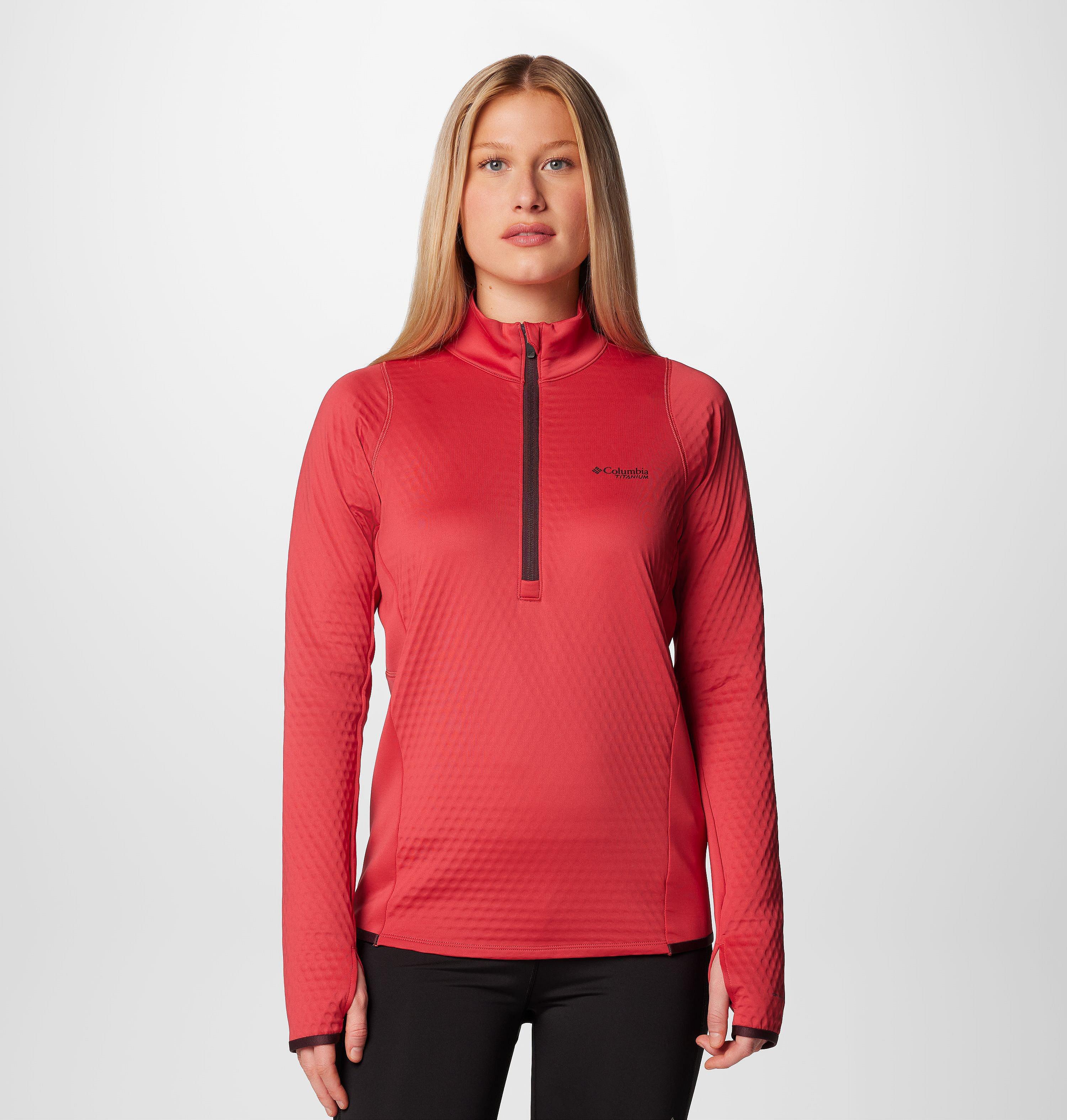 Women's Crystal Leaf Omni-Heat Helix Half Zip Pullover