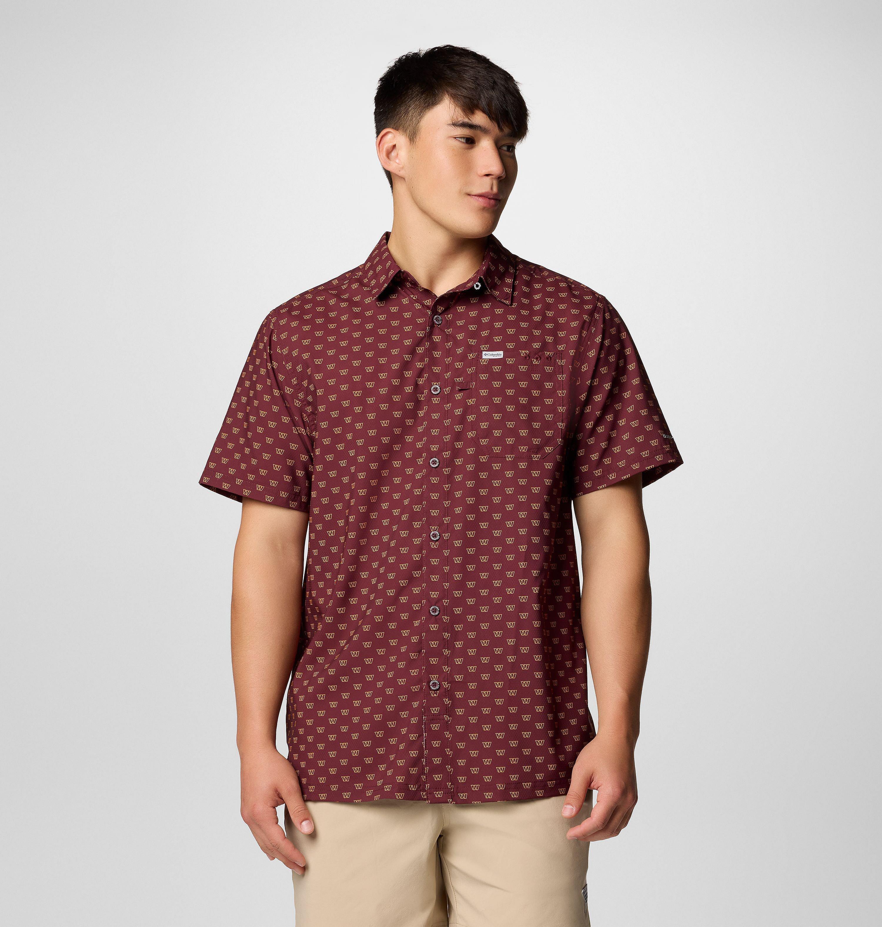 Men's PFG Super Slack Tide Short Sleeve Shirt - Washington Commanders