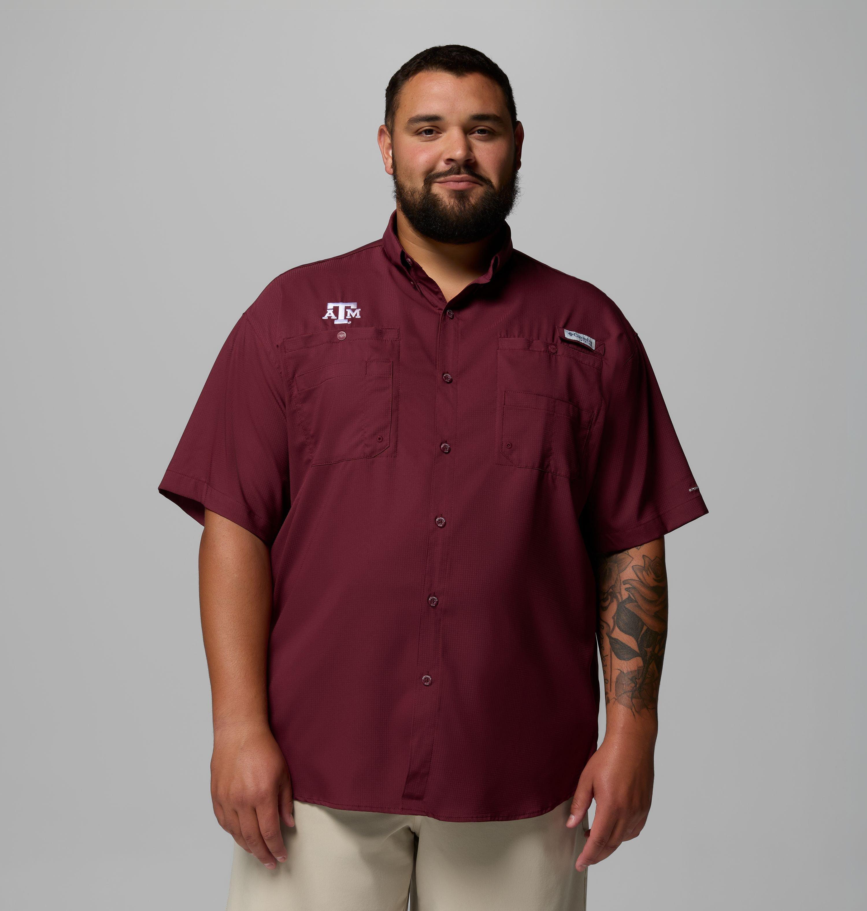 Men's Collegiate PFG Tamiami Short Sleeve Shirt - Big - Texas A&M