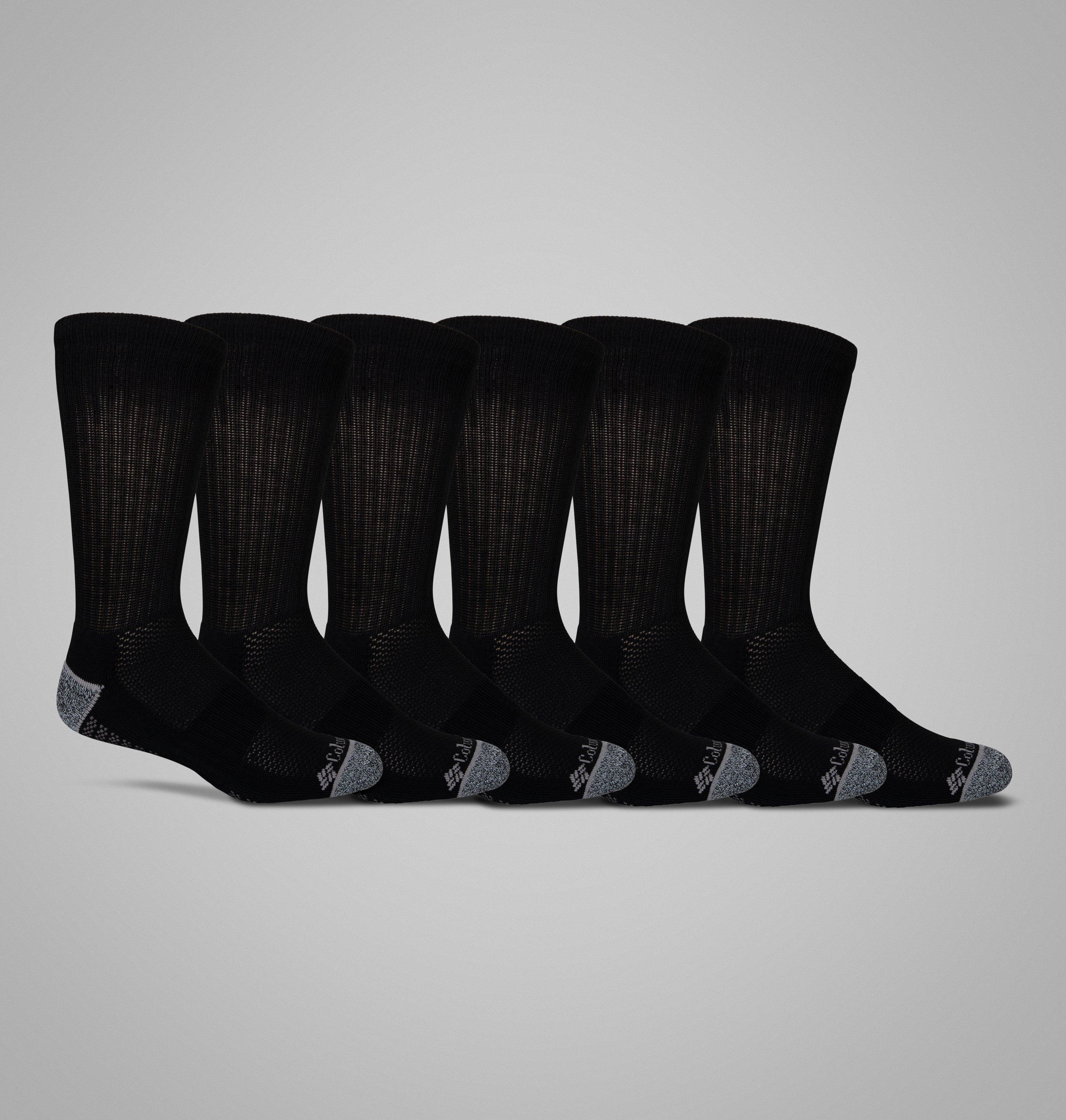Men's Crew With Pique Footbed Socks - 6 Pack
