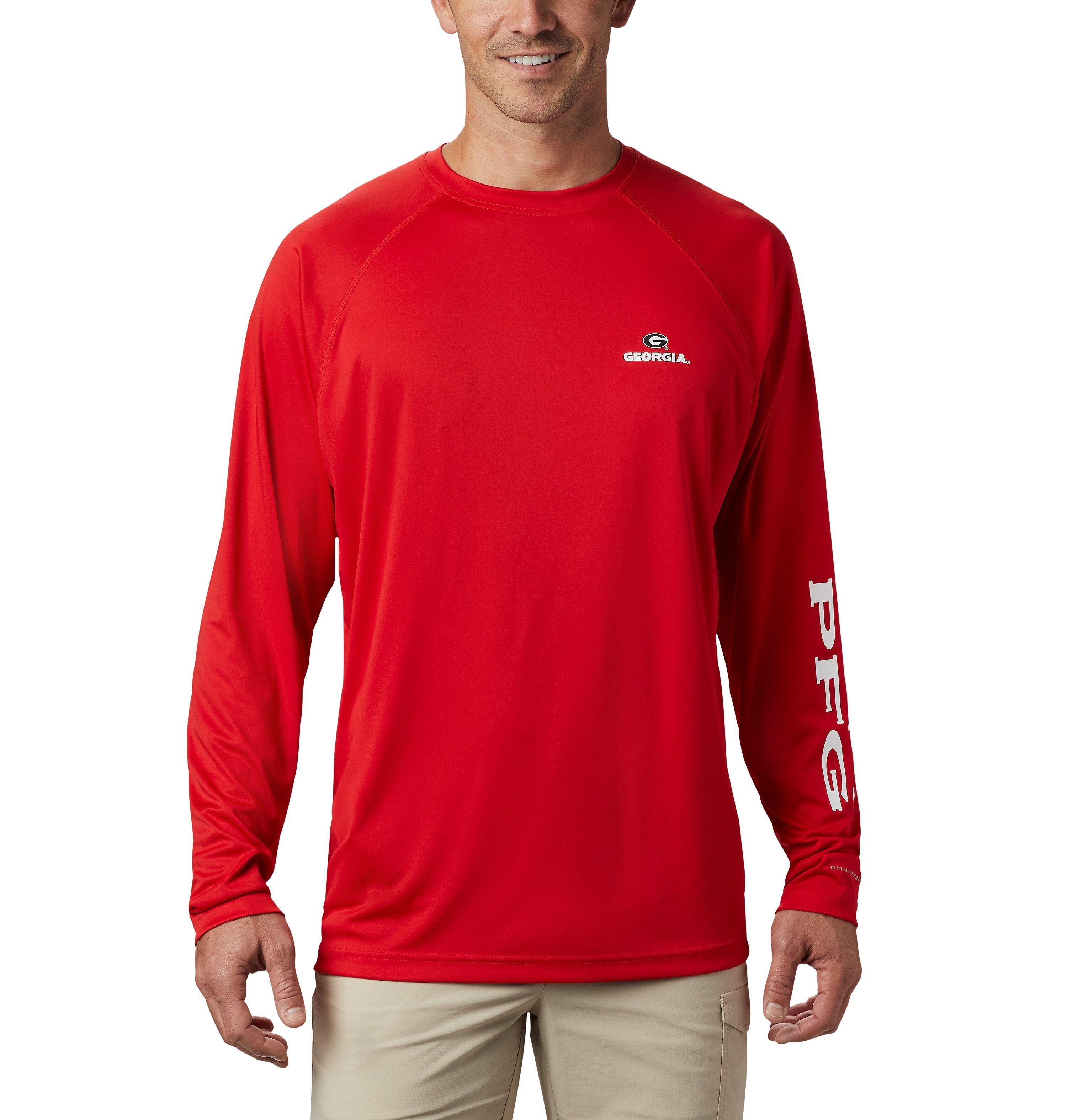 Men's Collegiate PFG Terminal Tackle Long Sleeve Shirt - Tall - Georgia