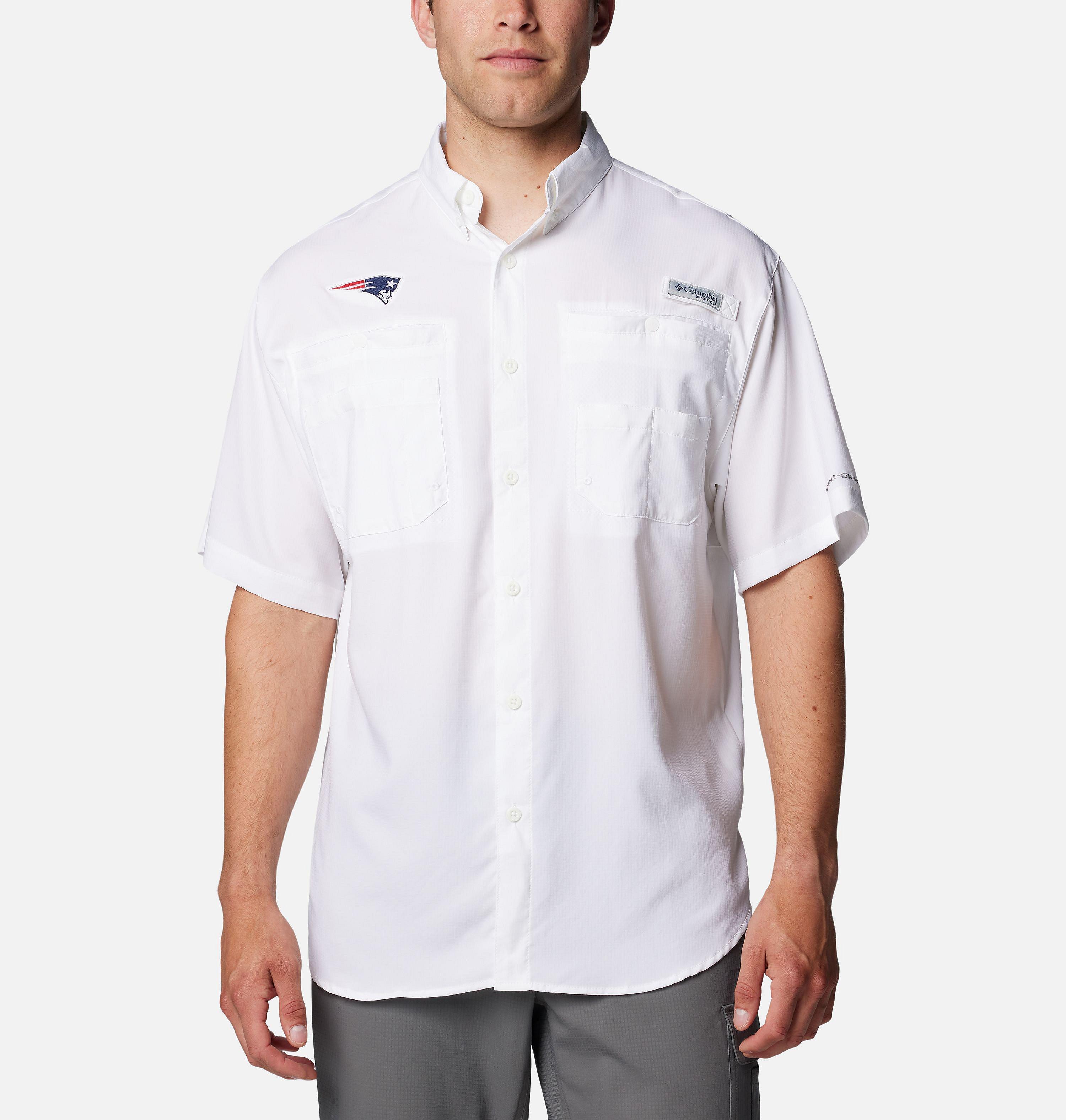 Men's PFG Tamiami Short Sleeve Shirt - New England Patriots