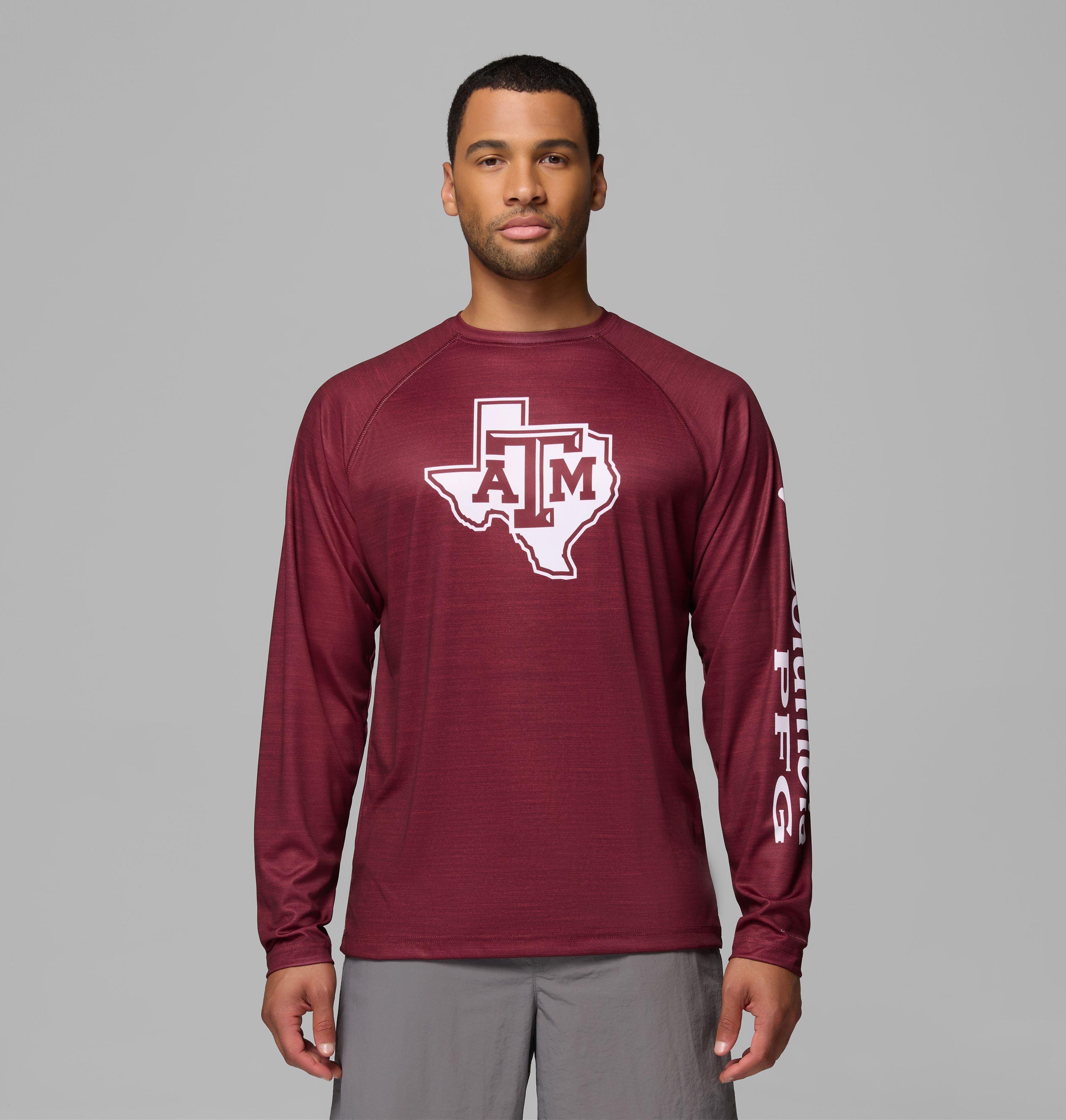 Men's Collegiate PFG Terminal Tackle Heather Long Sleeve Shirt - Texas A&M