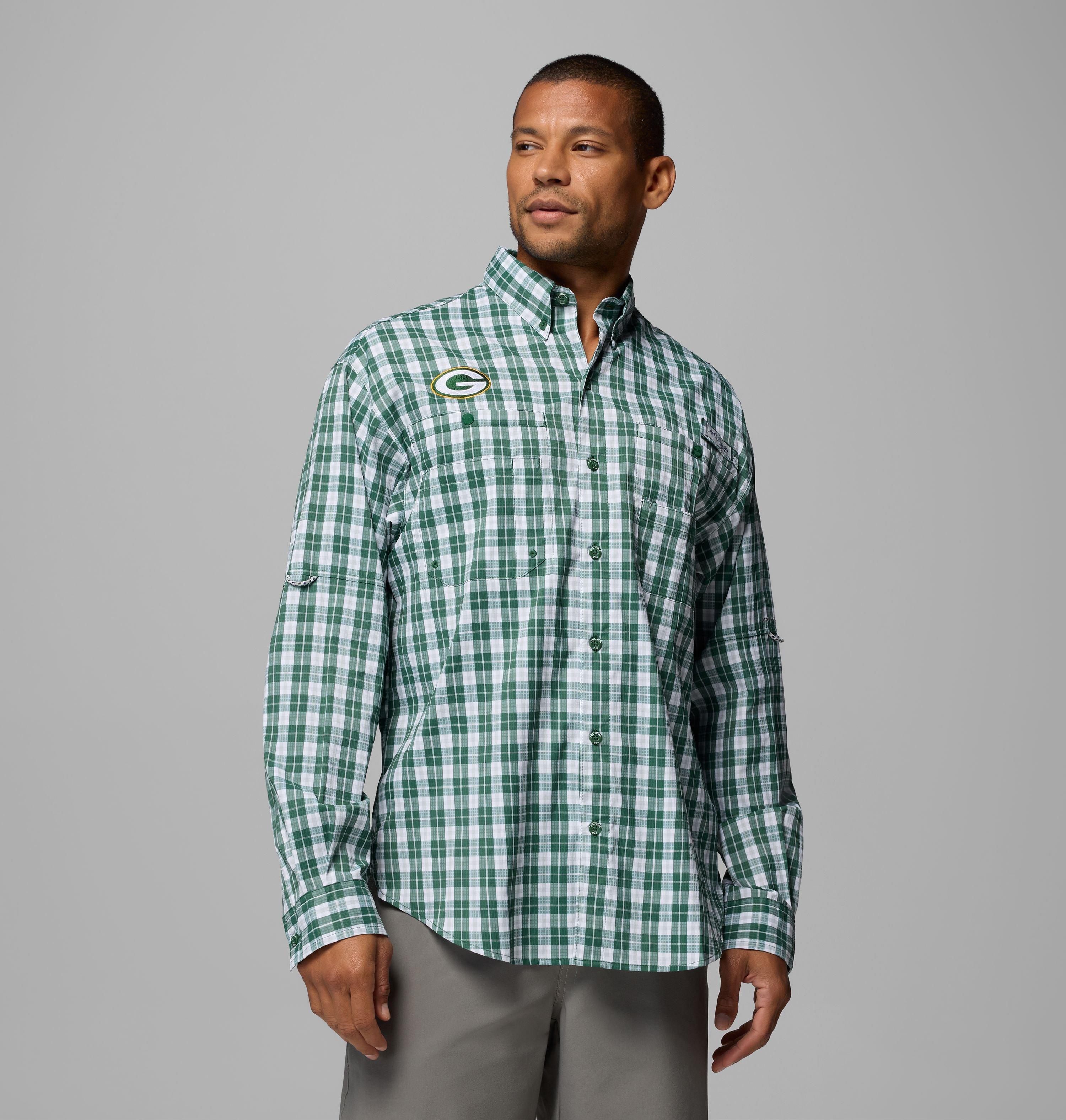 Men's PFG Super Tamiami Long Sleeve Shirt - Green Bay Packers