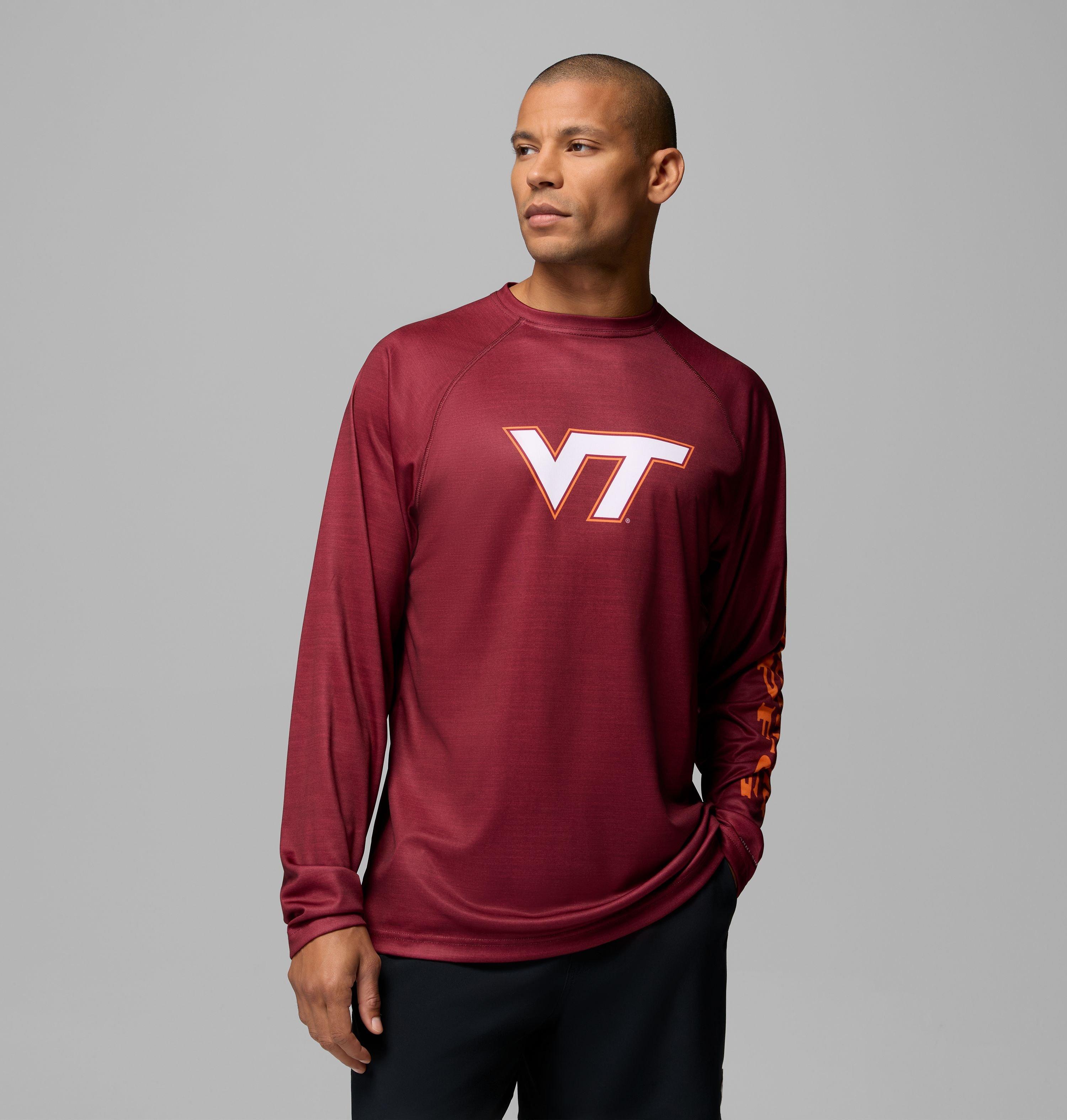 Men's Collegiate PFG Terminal Tackle Heather Long Sleeve Shirt - Virginia Tech